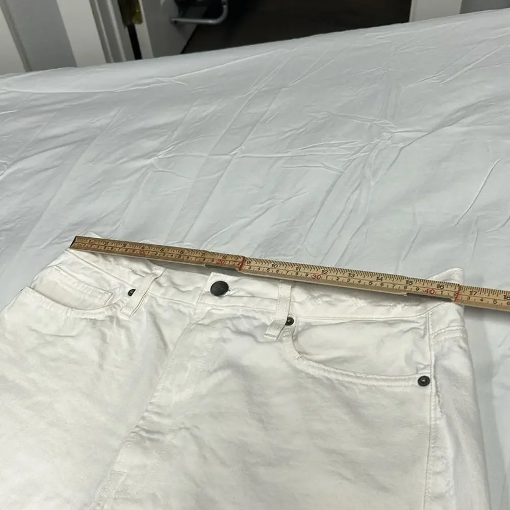 Frame Women's Size 30 Le Simone Distressed Denim Shorts White